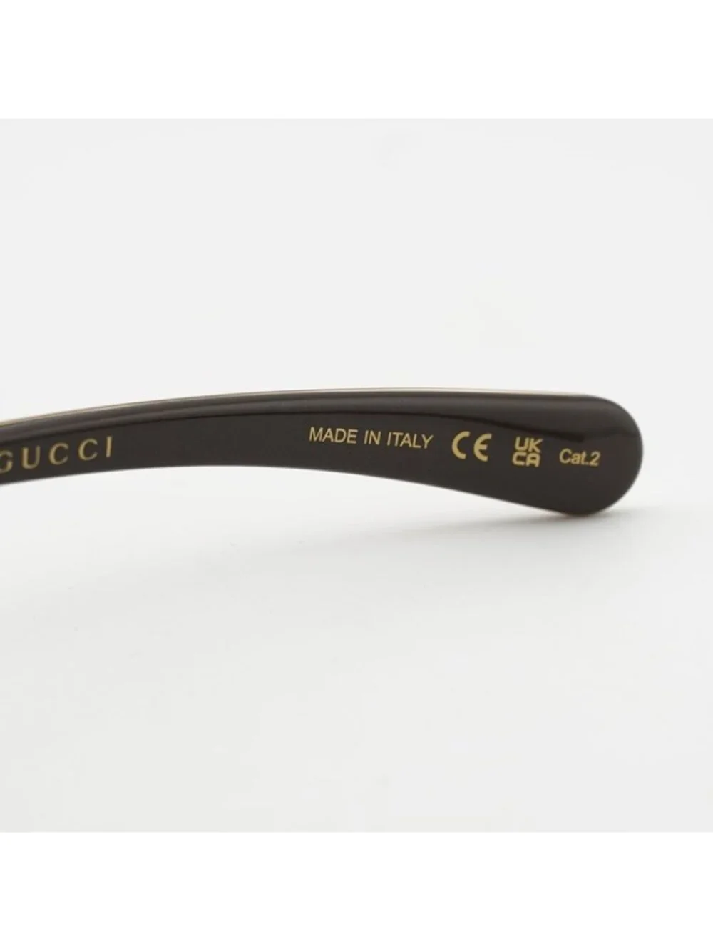 Gucci GG1942S 003 Women Sunglasses Gold Oval Frame, Brown Lenses